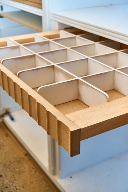 istock Drawer for belts. Details wood production 978360946