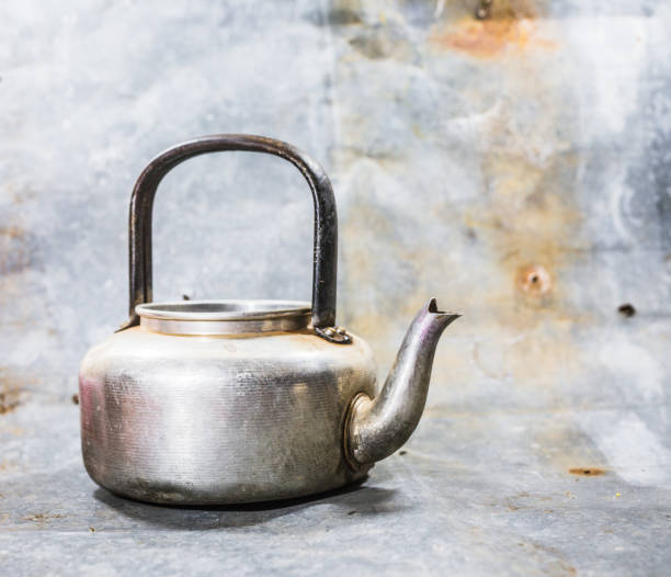 istock old vintage retro Kettle, kettle made of aluminum. 978372110