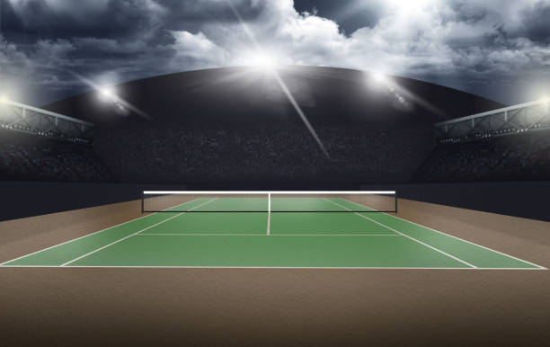 istock 3D tennis court 978376222