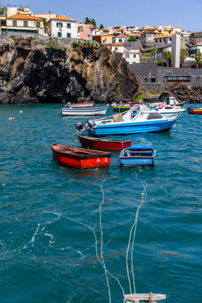 istock Red ship moored at a quay, focus on bitt and mooring lines. 978379146