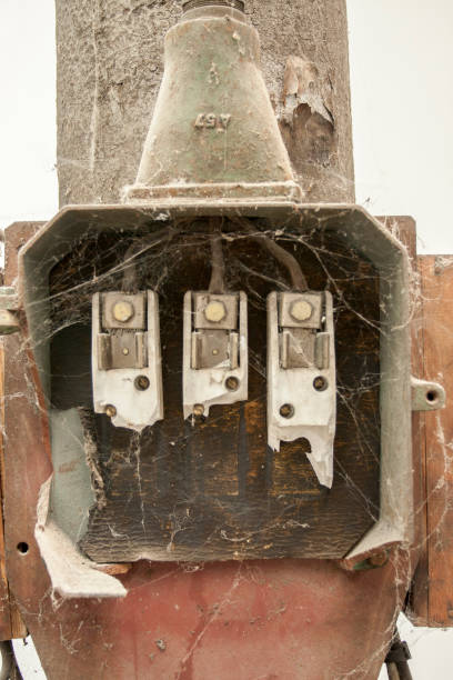 istock old electric switch, in abandoned factory 978379524