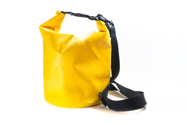 istock Waterproof yellow bag on White Background 978382590