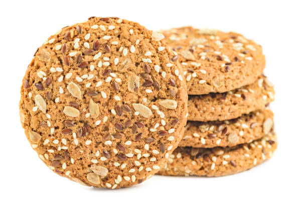 istock Oatmeal cookies with seeds isolated 978382992