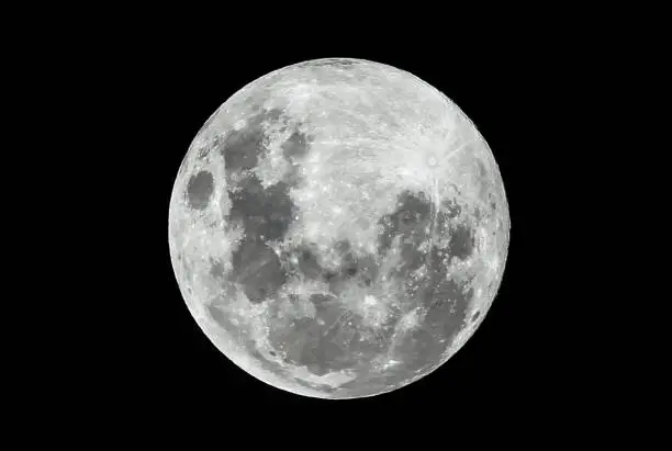 The full moon as seen on a clear night.
