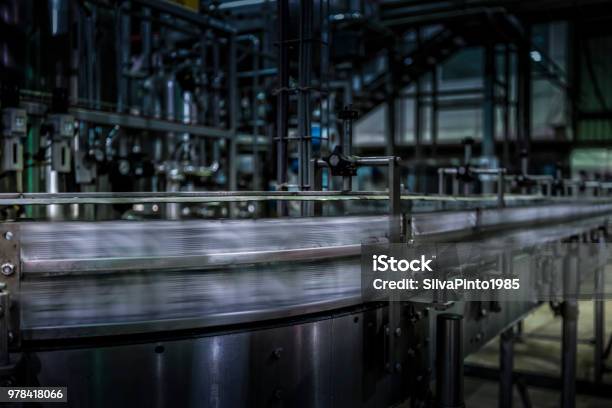 Soda Cans To Pass With Speed On The Factory Line Stock Photo - Download Image Now - Alcohol - Drink, Aluminum, Angola