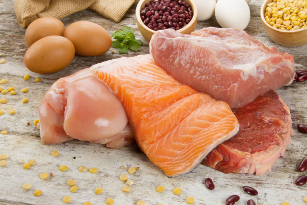 istock Rich Nutrient food of fish chicken and meat protein source for diet 978433670