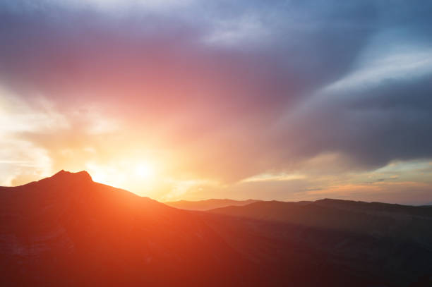 istock Dramatic view of sunset in hills 978450778