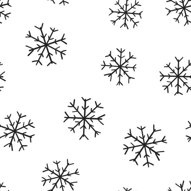 handgezeichnete schneeflocke symbol musterdesign hintergrund. business-konzept-vektor-illustration. handgezeichneten winter weihnachten symbol muster. - 11880 stock-grafiken, -clipart, -cartoons und -symbole