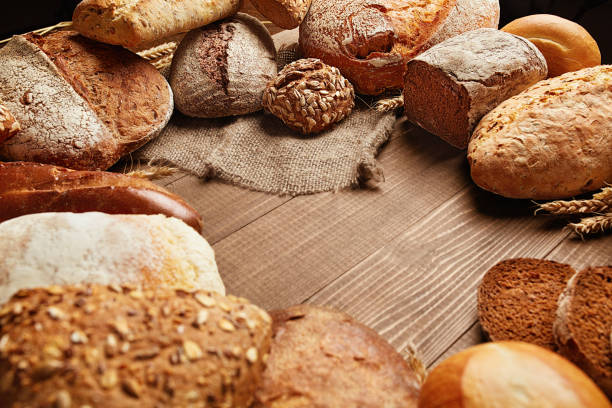 istock Food. Bread And Bakery On Wooden Background 978470012