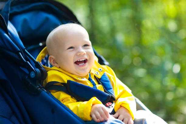 istock Baby boy in stroller in autumn park 978477216