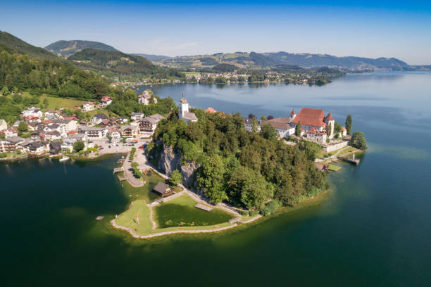 istock Traunkirchen with Johannesbergkapelle, Traunsee, Austria 978483880