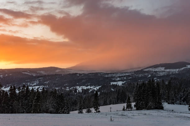 istock Winter mountain sunrise, Little Poland landscape 978484778
