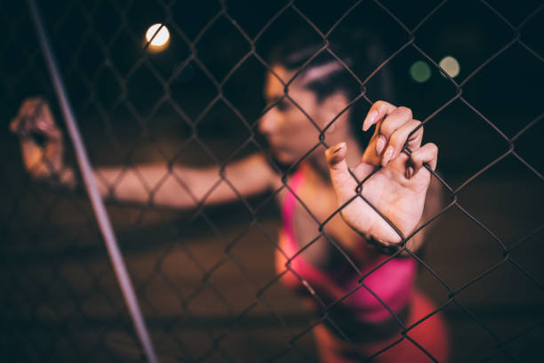istock Young sporty woman at night 978491770