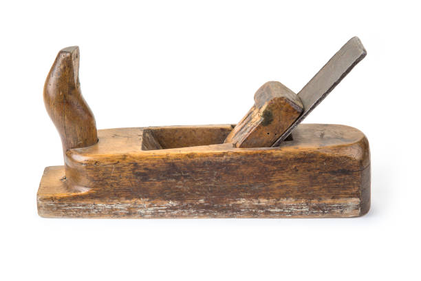 istock Old vintage jack plane eaten by woodworm 978491888