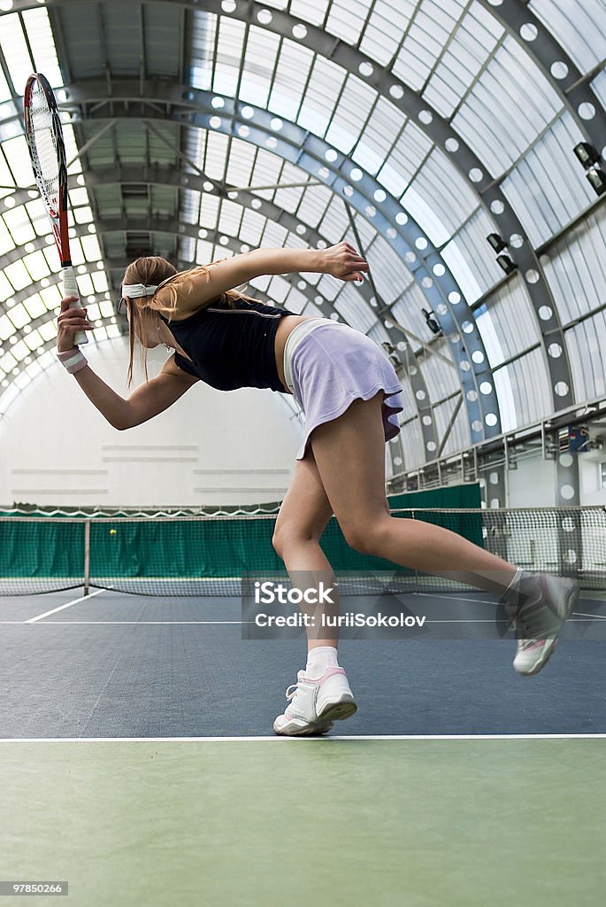 若い女性テニス - カラー画像のロイヤリティフリーストックフォト