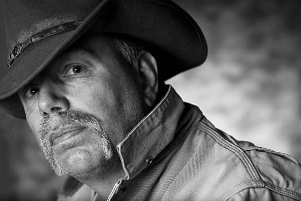 istock Cowboy Portrait in Black and White 97850629