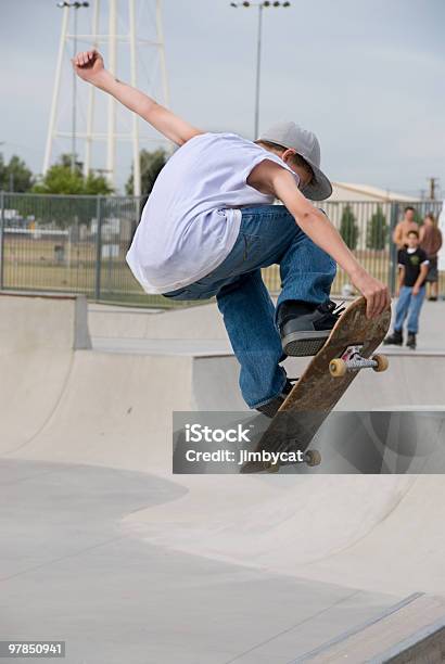 Board Grab Stock Photo - Download Image Now - Acrobat, Adolescence, Baseball Cap
