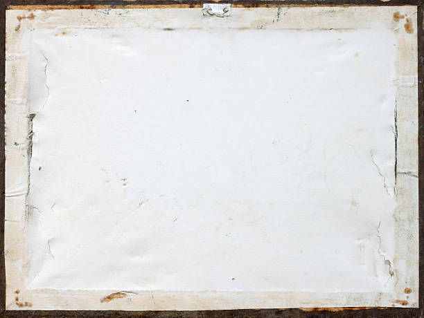 Back side of an old picture frame Grunge paper on a wooden frame layered photos stock pictures, royalty-free photos & images