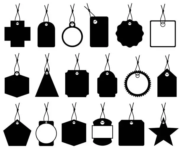 Vector illustration of Set of different price tags