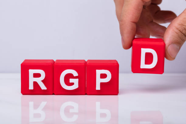 istock Human Hand Making Rgpd Word With Red Block 978520624