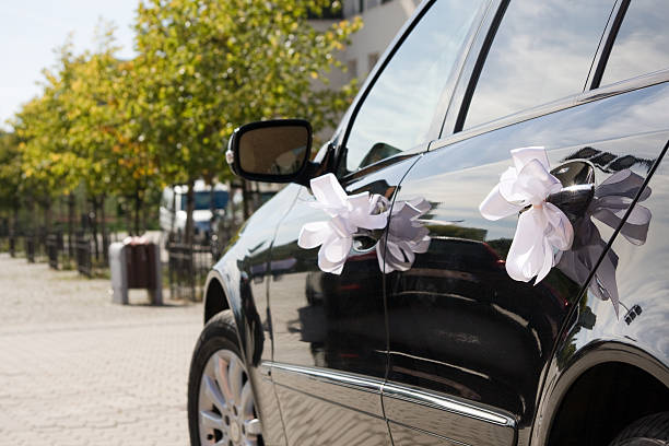 istock Wedding car decorated by ribbons 97852443