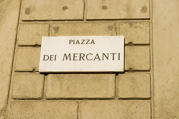 istock Famous square Piazza dei Mercanti in Milan, Italy. 97852552