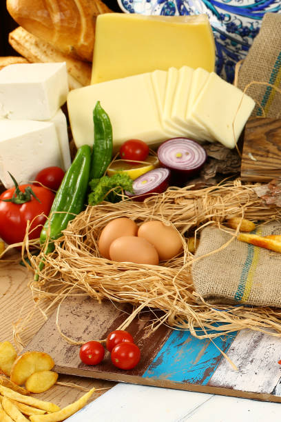 Composition with variety of raw vegetables