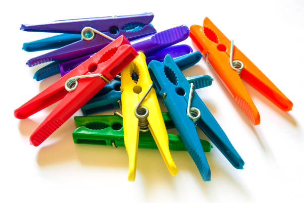 istock Colorful clothes-peg isolated on white background 978529296