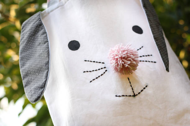 istock Beautiful homemade patchwork linen bag in nature 978532542