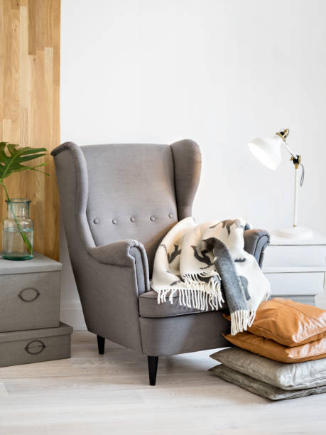 istock Cushions lying near nice armchair. 978534618