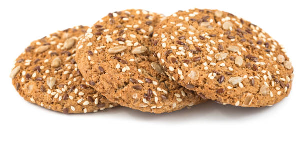 istock Oatmeal cookies with sesame seeds isolated 978534762
