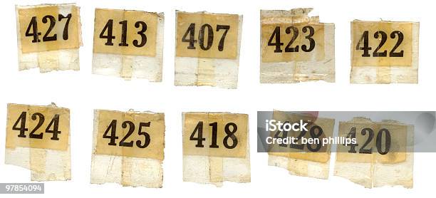 Números Antigos - Fotografias de stock e mais imagens de Número - Número, Estilo retro, Fora de moda - Estilo