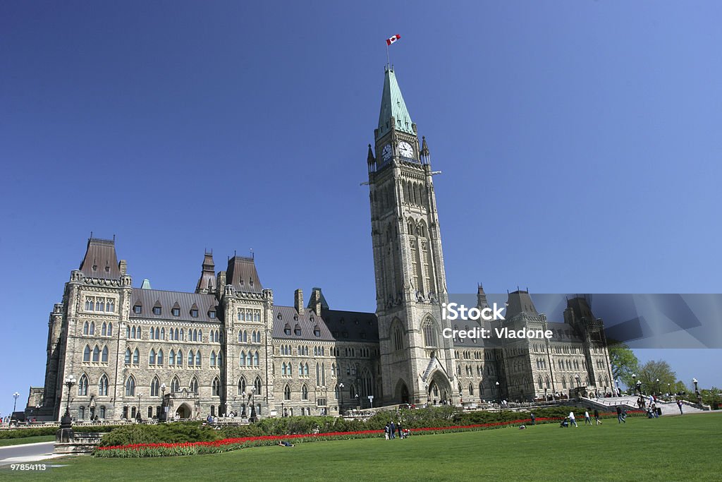 O Parlamento do Canadá, o Tulip Festival - Foto de stock de London - Canadá royalty-free