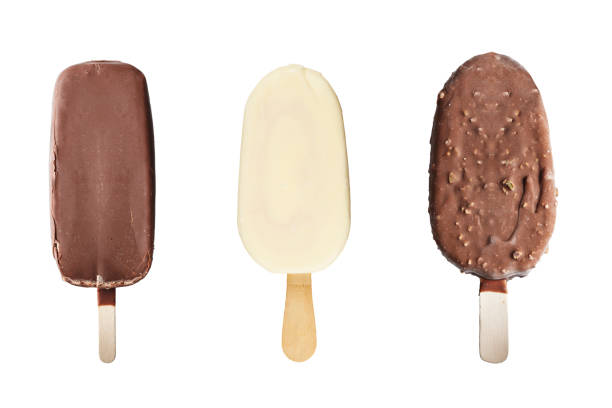 istock different types of ice cream on a stick, isolated on white background. 978545948