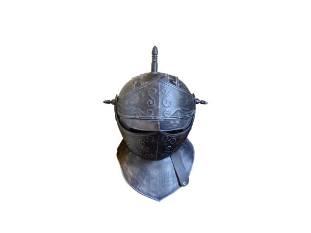 istock the iron knightly helmet isolated on a white background 978562552
