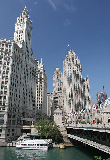 istock Chicago skyscrapers and Michigan Bridge 97856464