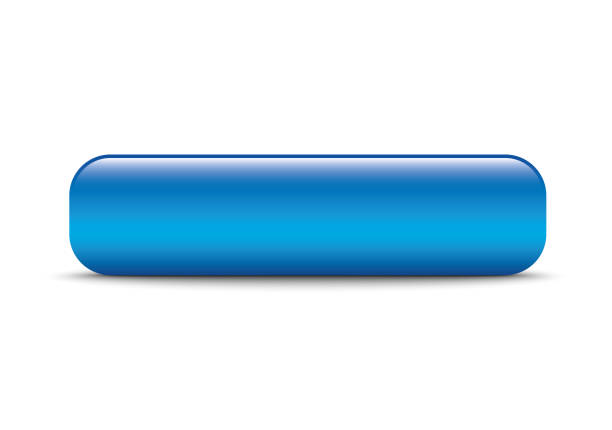 голубая веб-кнопка. пустая кнопка. вектор - blue button stock illustrations