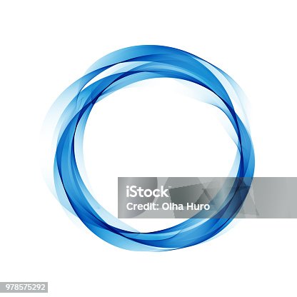 istock Abstract vector background with blue circles 978575292