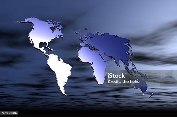 Earthmap 3d Stock Photo - Download Image Now - Backgrounds, Blue, Cloud - Sky