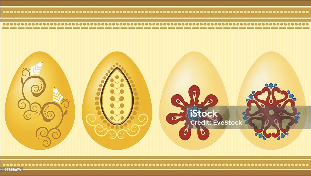 decorated Easter eggs  Backgrounds stock vector