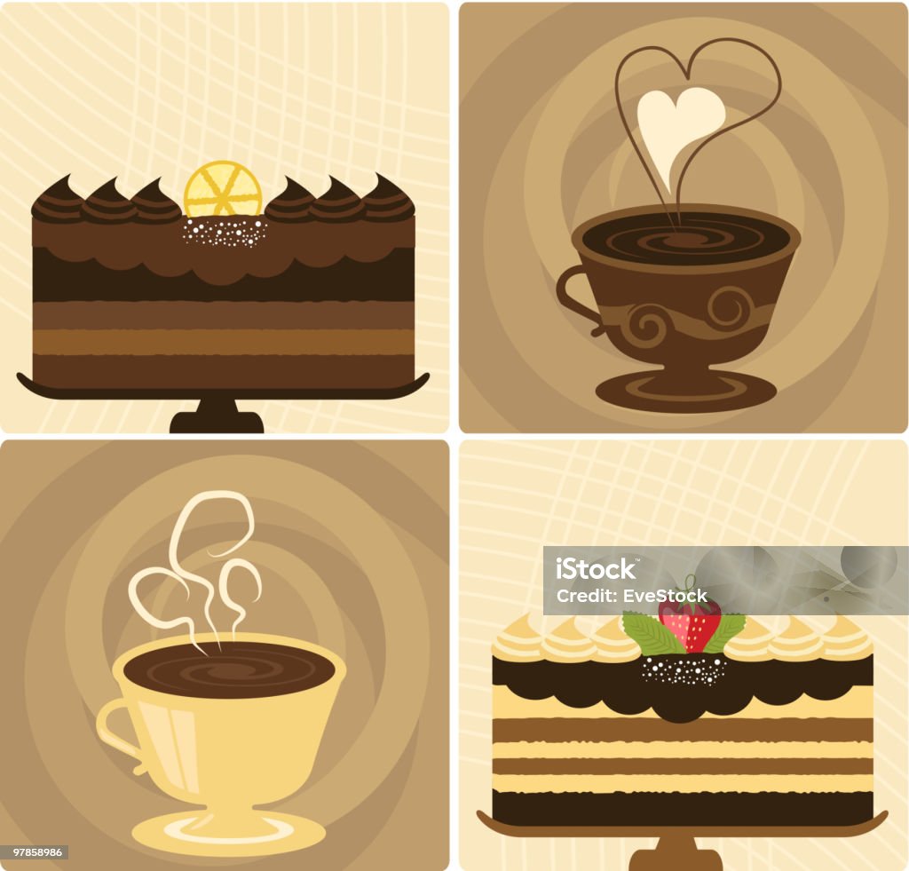 Dessert - clipart vectoriel de Anniversaire libre de droits