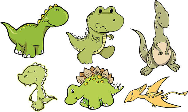 Cute Dinosaur Vector vector art illustration