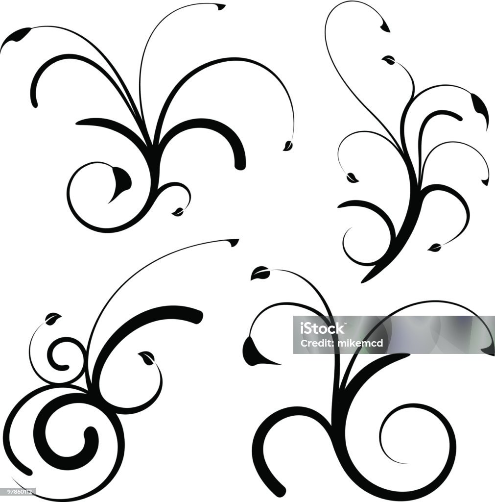 Floral design elements  Art stock vector