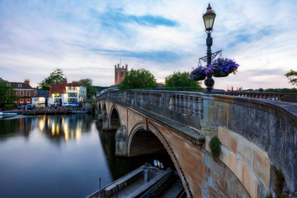 Twilight on the River at Henley-on-Thames in Oxfordshire, UK
