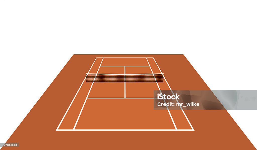 Court geöffnet (Sand)-Vektor - Lizenzfrei Tennis Vektorgrafik