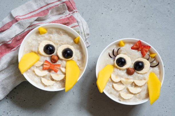 istock Kids breakfast porridge with fruits and nuts 978623246