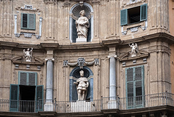 Palermo Piazza Vigliena stock photo