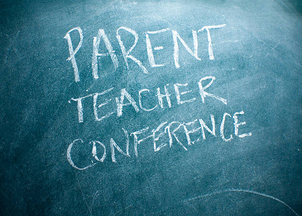 parent teacher conference stock photo