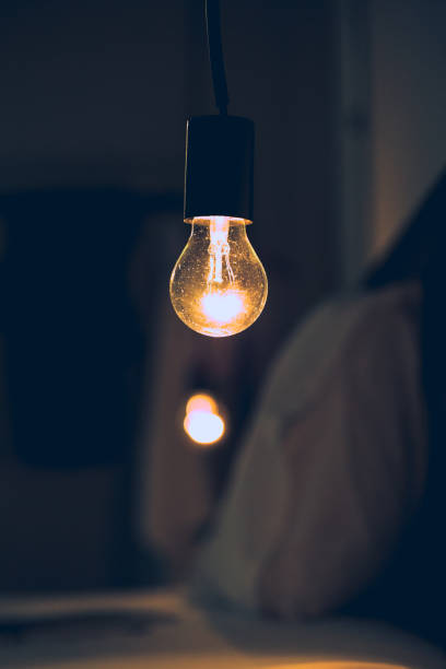 istock Vitange retro light in Dark blur Bed room 978658342
