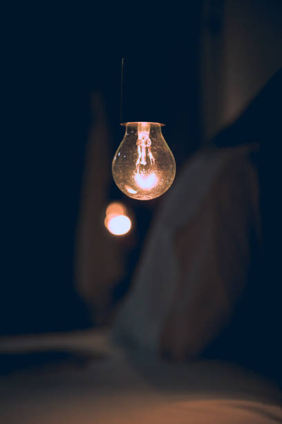 istock Vitange retro light in Dark blur Bed room 978658376